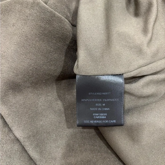 Black Swan Olive Brown Faux Suede Mini Dress - Picture 6 of 6